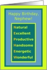 Nephew, Happy Birthday!, Compliments For You! card