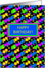 Happy Birthday, Organized Confetti, blank inside card