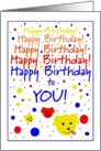 Dog, Woof Woof, Happy Birthday to YOU! card