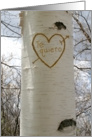 Te quiero, Spanish Romantic Love, I Love You Birch Tree card