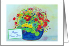 Happy Nurses Day! from All, Blue Pot Full of Summer Flowers card