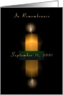 Sept. 11, 2001, Candle and Flame card