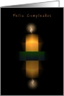 Feliz Cumpleanos, Happy Birthday! Candle, Flame, Reflection card