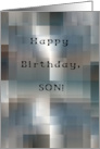 Birth Son, Happy Birthday! Shades of Black and White card