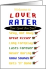 Adult, Sexy, Lover Rater, Humor card