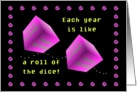 Happy Birthday! Roll of the Dice card