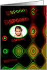 Spooky Halloween, Photo Card, Hypnotic Circles with Oval Frame card