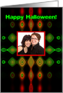 Happy Halloween!, Photo Card Frame, Hypnotic Shapes card