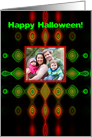 Happy Halloween!, Photo Card Frame, Hypnotic Shapes card