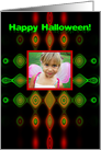 Happy Halloween!, Photo Card Frame, Hypnotic Shapes card