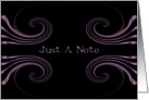 Just A Note, Swirls and Crystal Look card