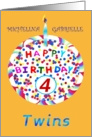 Michelina and Gabrielle’s 4th Birthday Card