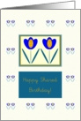 Happy Shared Birthday!, Two Tulips, Graphic Design card