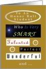 Congratulations, Academic Achievement Honor Roll, Compliments card