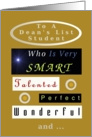 Congratulations, Academic Achievement Dean’s List, Compliments card