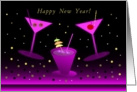 Happy New Year! Cocktails and Confetti card