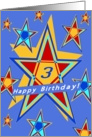 3 years old, Happy Birthday! My Favorite Star card