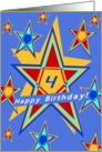 4 years old, Happy Birthday! My Favorite Star card