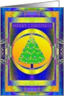 fFrom all of Us, Merry Christmas, Holiday Tree In Golden Frame card