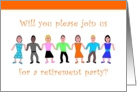 Invitation, Retirement Party with Colorful People card