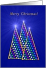 Holiday Trees, Happy Holidays as Stars Light Up the Night card