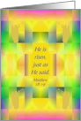 Easter Greetings, Jesus Has Risen card