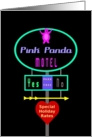 Adult, Sexy, Pink Panda Motel card