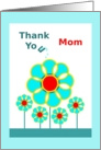 Thank You, Mom, Raindrops on Flowers card