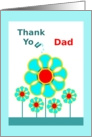 Thank You for the Gift, Dad, Raindrops on Flowers card