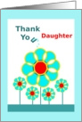 Thank You for the Gift, Daughter, Raindrops on Flowers card