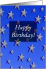 Happy Birthday! Super Stars with Flowers 3d Look card