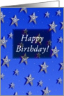 Happy Birthday from Group! Super Stars with Flowers 3D Look card