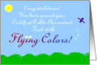 Congratulations, You Passed Your C.P.A.Test, Flying Colors card