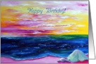 Happy Birthday! Pink Beach card