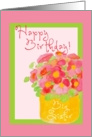 Big Sister, Happy Birthday!, Pink Poseys in Frame card