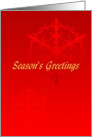Season’s Greetings, Holidays, Snowflake card