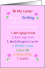 Lover, Happy Birthday, Beautiful Choices, Humor card