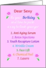 Adult, Sexy, Happy Birthday, Beautiful Choices, Humor card