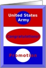 Congratulations, United States Army Rank Promotion card