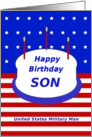 Military, Son, Happy Birthday! card