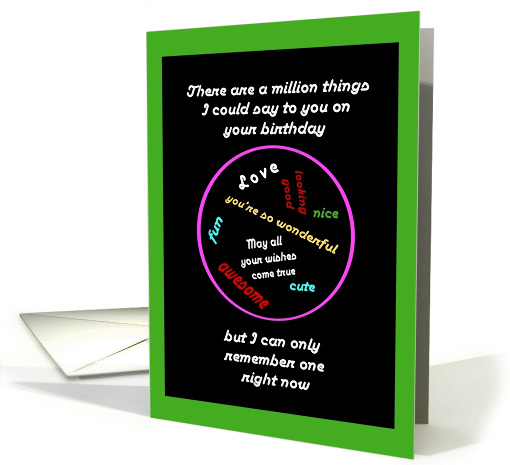 Happy Birthday, A Million Things I Could Say card (1006841)