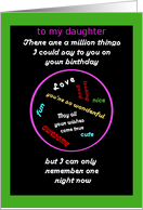 to Daughter, Birthday, A Million Things card