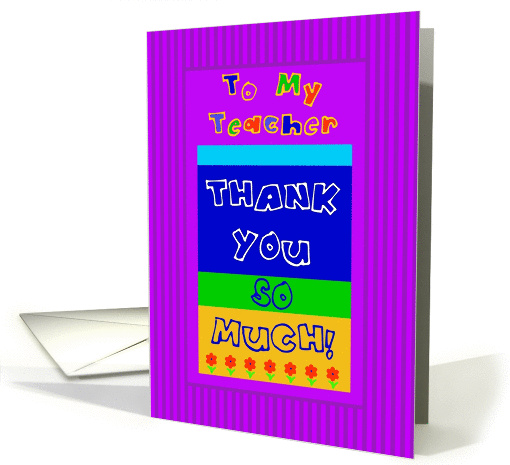 Teacher, Thank You card (1021947)