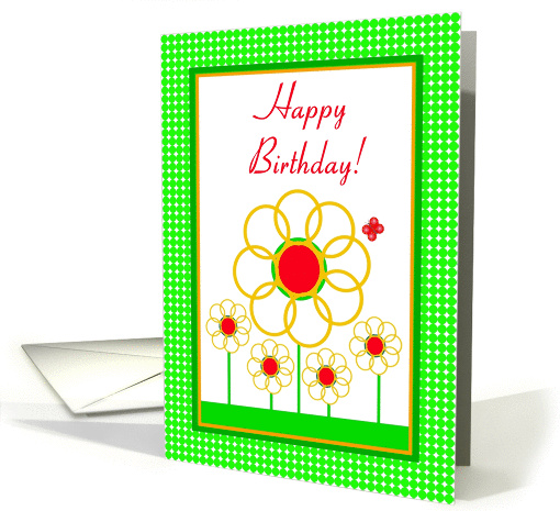Happy Birthday, Marigold Garden, blank inside card (1039389)