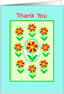 Thank You, General, Rainbow Flowers, blank card