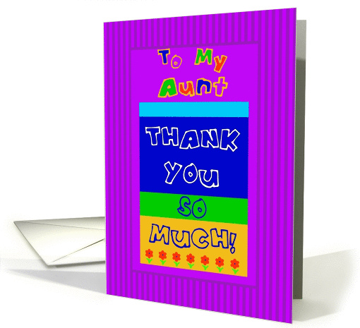 Aunt, Thank You card (1044173)