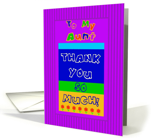 Aunt, Thank You card (1044173)