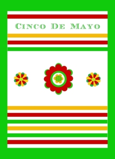 Happy Cinco de Mayo! Mexican Colors with Floral Design, humor