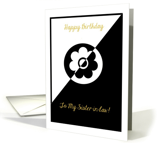 Sister-in-law, Happy Birthday, Stylish Lady card (1063323)