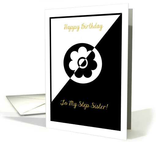 Step Sister, Happy Birthday, Stylish Lady card (1063325)